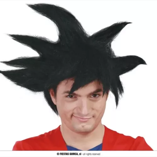 PERRUQUE GUERRIER NOIRE (BOÎTE)