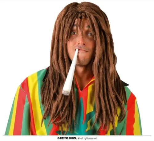 PERRUQUE RASTA CHATAIN (BOÎTE)