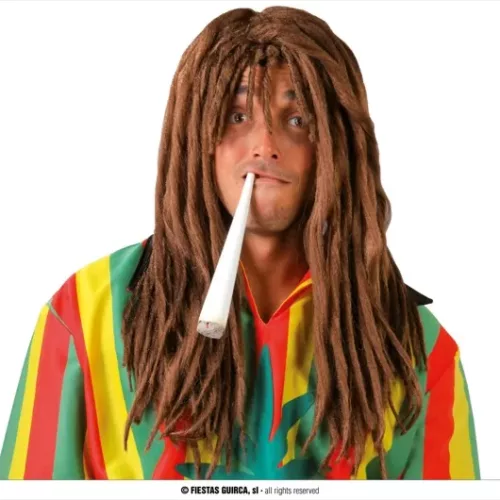 PERRUQUE RASTA CHATAIN (BOÎTE)