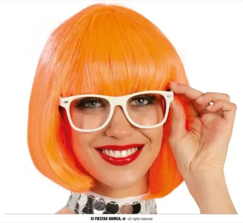 PERRUQUE CARRÉE ORANGE