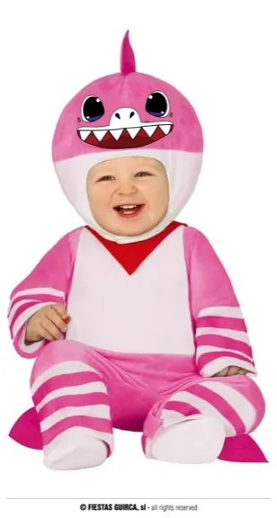 LITTLE  PINK SHARK 12-18 MOIS