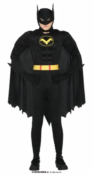 HÉROS NOIR ENFANTS TAILLE 14-16 ANS
