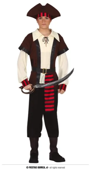 PIRATE DES SEPT MERS ENFANTS TAILLE 14-16 ANS