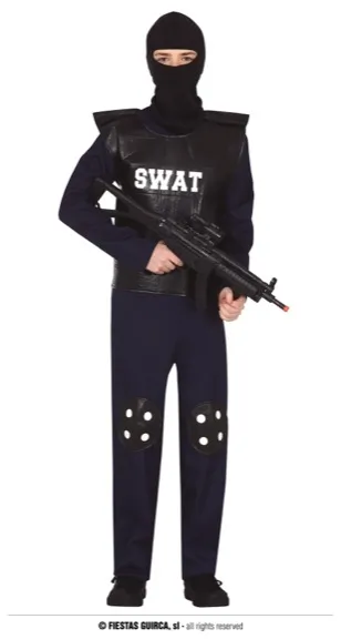 OFFCIER DE POLICE SWAT ENFANTS TAILLE 14-16 ANS