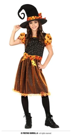 SORCIÈRE ORANGE 10-12 ANS