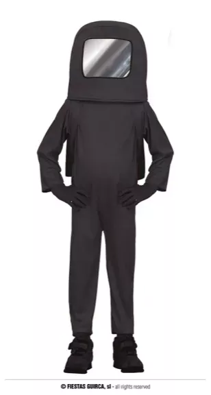 ASTRONAUTE NOIR ENFANT 10 12 ANS