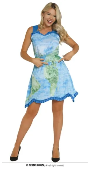 ROBE FANTAISIE TERRE BLEUE ADULTE 38 40 M – Image 2