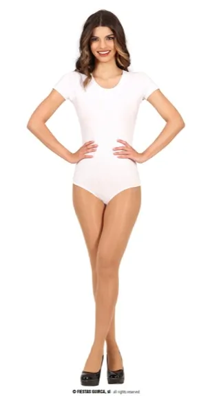 MAILLOT MANCHE COURTES  BLANC ADULTE 38-40(M)