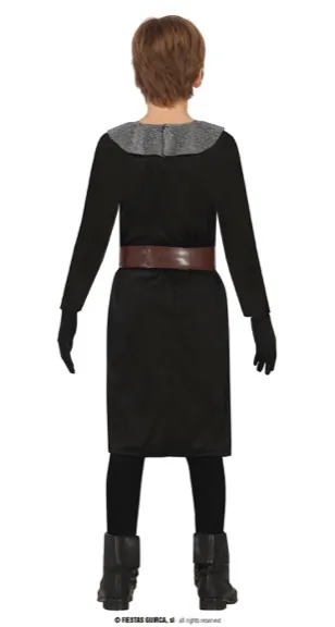 BLACK MEDIEVAL WARRIOR, ENFANT, 5 – 6 ANS – Image 2