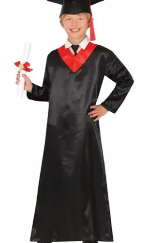 RED AND BLACK GRADUTATED, ENFANT, 7 – 9 ANS