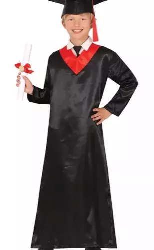 RED AND BLACK GRADUTATED, ENFANT, 10 – 12  ANS