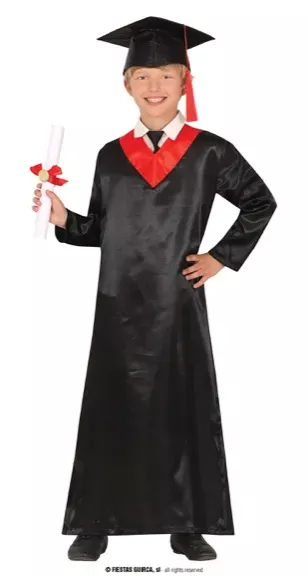 RED AND BLACK GRADUTATED, ENFANT, 10 – 12  ANS