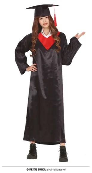RED AND BLACK GRADUTATED, TEEN, 14 – 16 ANS