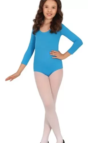 MAILLOT MANCHES LONGUES TURQUOISE ENF.3-5 ANS