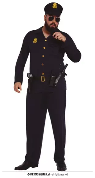 POLICIERE, ADULTE, 56 - 58 (XXL)