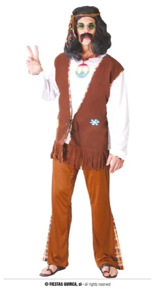 HIPPIE FLOWER, ADULTE, 54 – 56 (XL)