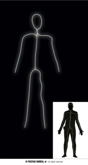 HOMME LUMIÈRE NOIRE TAILLE SPANDEX ONE SIZE