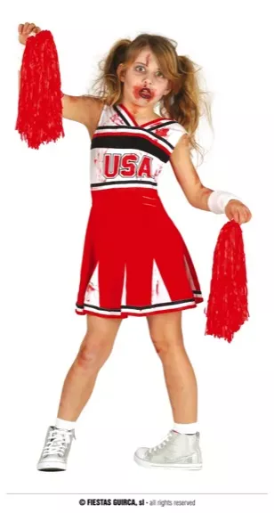 CHEERLEADER ZOMBIE ENFANTS 5-6 ANS