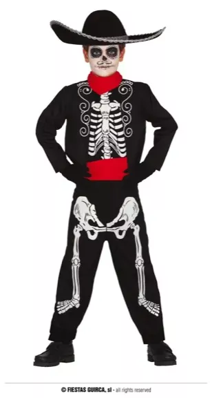 MARIACHI SQUELETTE ENFANTS 5-6 ANS