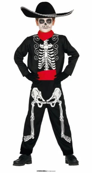 MARIACHI SQUELETTE ENFANTS 10-12 ANS – Image 2