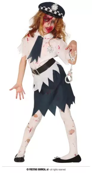 ZOMBIE POLICE ENFANTS TAILLE 5-6 ANS