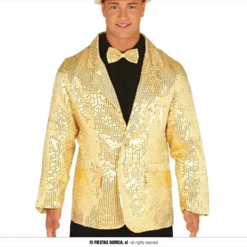 VESTE PAILLETTES DORÉE 52 54