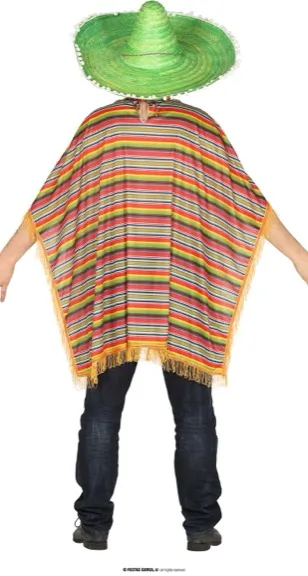 PONCHO MÉXICAIN ADULTE TAILLE L 52-54 – Image 3