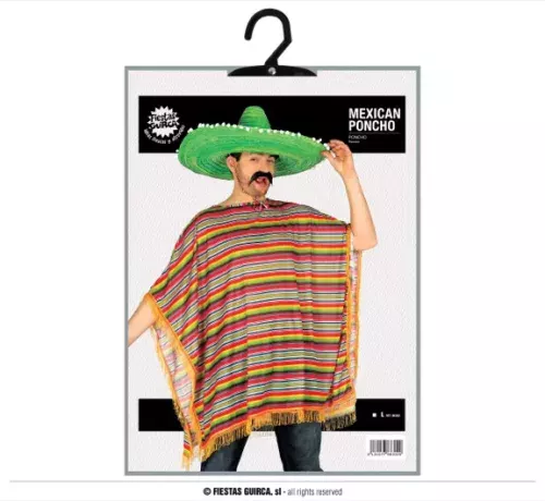 PONCHO MÉXICAIN ADULTE TAILLE L 52-54 – Image 4