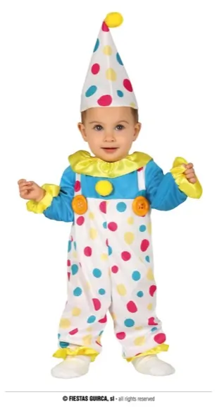 CLOWN COLORÉ BÉBÉ TAILLE 18-24 MOIS