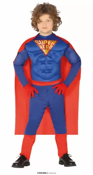 SUPERHÉROS MUSCLÉ ENFANTS TAILLE 10 12 ANS – Image 2