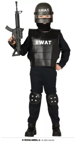 POLICE SWAT ENFANTS TAILLE 10 12 ANS