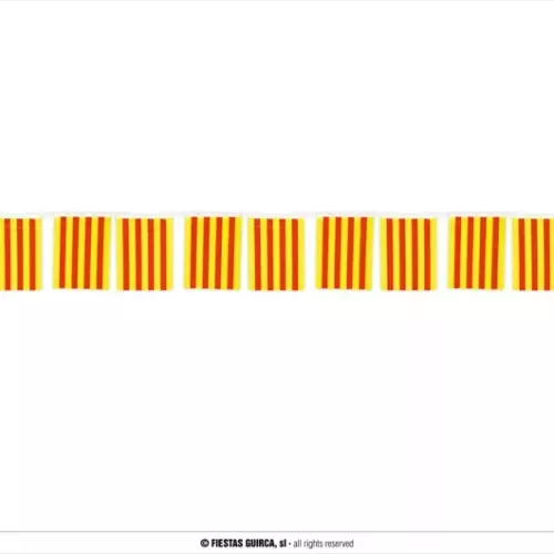 PQT 50 M DRAPEAUX (CATALANE) PLASTIQUE 20X30 CMS