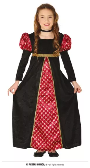 DAME MÉDIÉVALE ENFANTS TAILLE 5 6 ANS