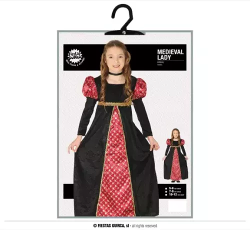 DAME MÉDIÉVALE ENFANTS TAILLE 7 9 ANS – Image 3