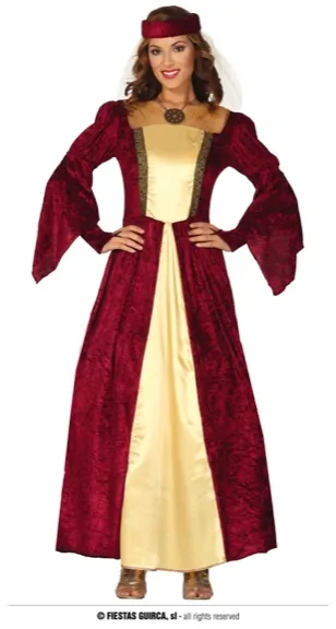 DAME MÉDIÉVALE ADULTE TAILLE M 38 40
