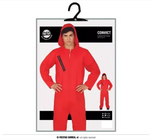CONDAMNÉ CAPUCHE ROUGE ADULT TAILLE M 48-50 – Image 4