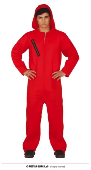 CONDAMNÉ CAPUCHE ROUGE ADULT TAILLE L 52-54