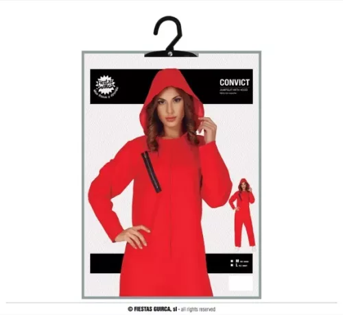 CONDAMNÉE CAPUCHE ROUGE ADULTE TAILLE M 38-40 – Image 4