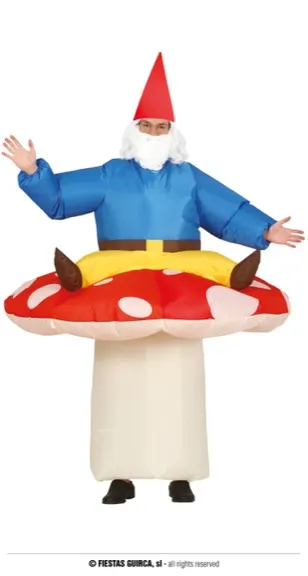 COSTUME GONFLABLE CHAMPIGNON AVEC NAIN