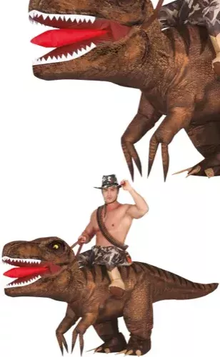 COSTUME GONFLABLE DINOSAURE MONTÉ