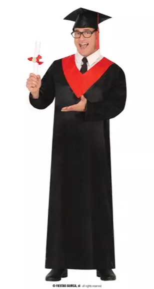 RED AND BLACK GRADUTATED, ADULTE, 46 – 48 (S)