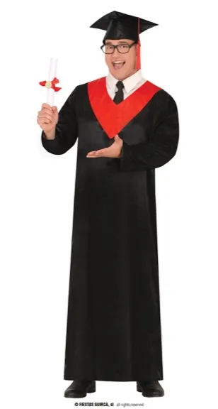 RED AND BLACK GRADUTATED, ADULTE, 52 – 54 (L)