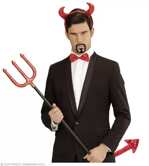 Set de DEMON SEQUIN (cornes, n ud papillon, queue) – Image 4