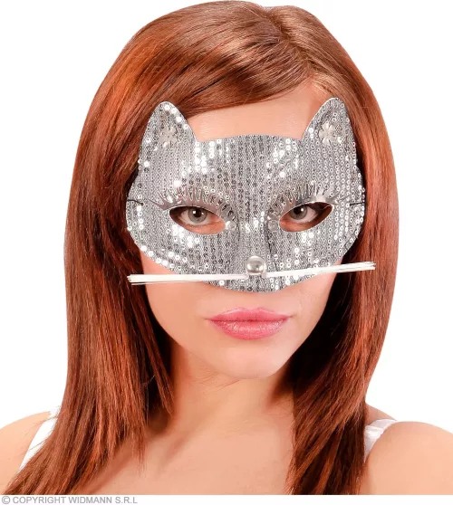 LOUP CHAT AVEC PAILLETTES ARGENT – Image 3