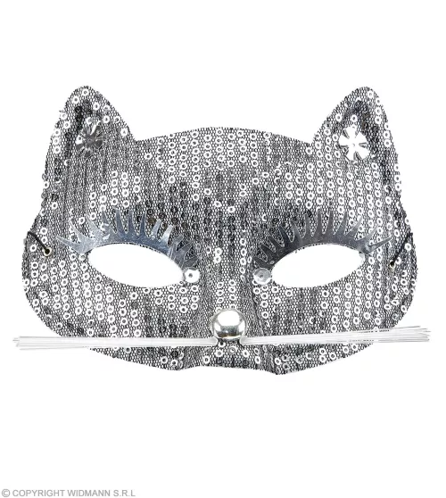 LOUP CHAT AVEC PAILLETTES ARGENT