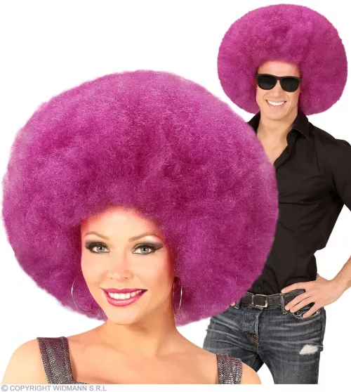 PERRUQUE ROSE VIF EXTRAVOLUME AFRO top qualité - en sachet
