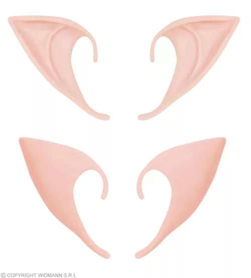 Paires de OREILLES POINTUES en latex souple (pour elfe, fée, sorcière, diable, ……) – Image 2