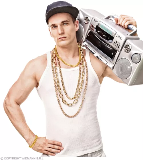 SET GANGSTER/ RAPPEUR/ MAC (collier en or & bracelet) – Image 4