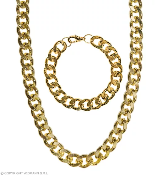 SET GANGSTER/ RAPPEUR/ MAC (collier en or & bracelet)