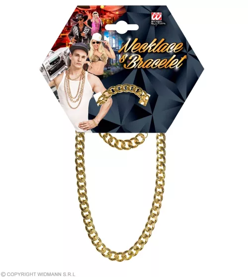 SET GANGSTER/ RAPPEUR/ MAC (collier en or & bracelet) – Image 3